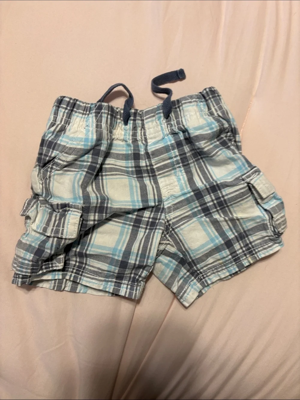 Gymboree Blue Plaid Cargo Shorts
